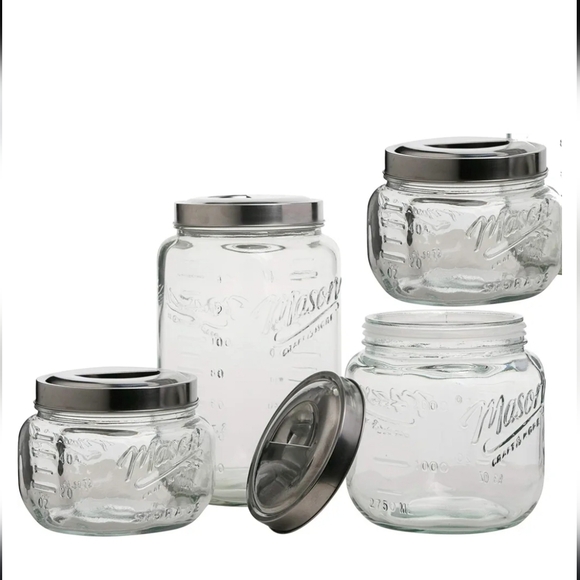 Mason 4-Piece Glass Canister Set - Picture 2 of 4